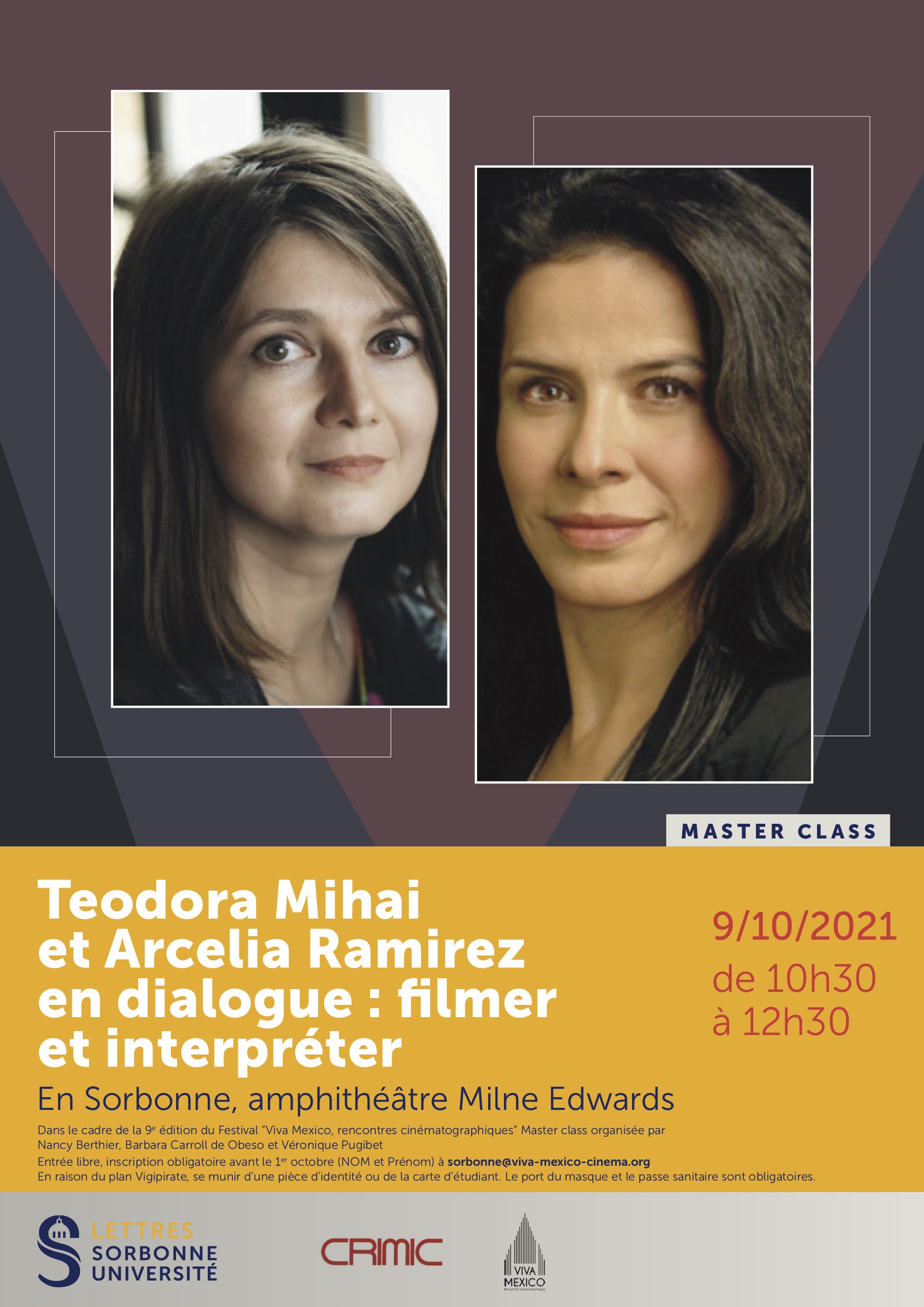 Theodora Mihai et Arcelia Ramirez en dialogue: filmer et interpréter