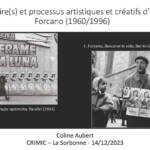 Séminaire Arts visuels : « Trajectoire(s) et processus créatifs et artistiques d’Eugeni Forcano (1960/1996) » par Coline Aubert
