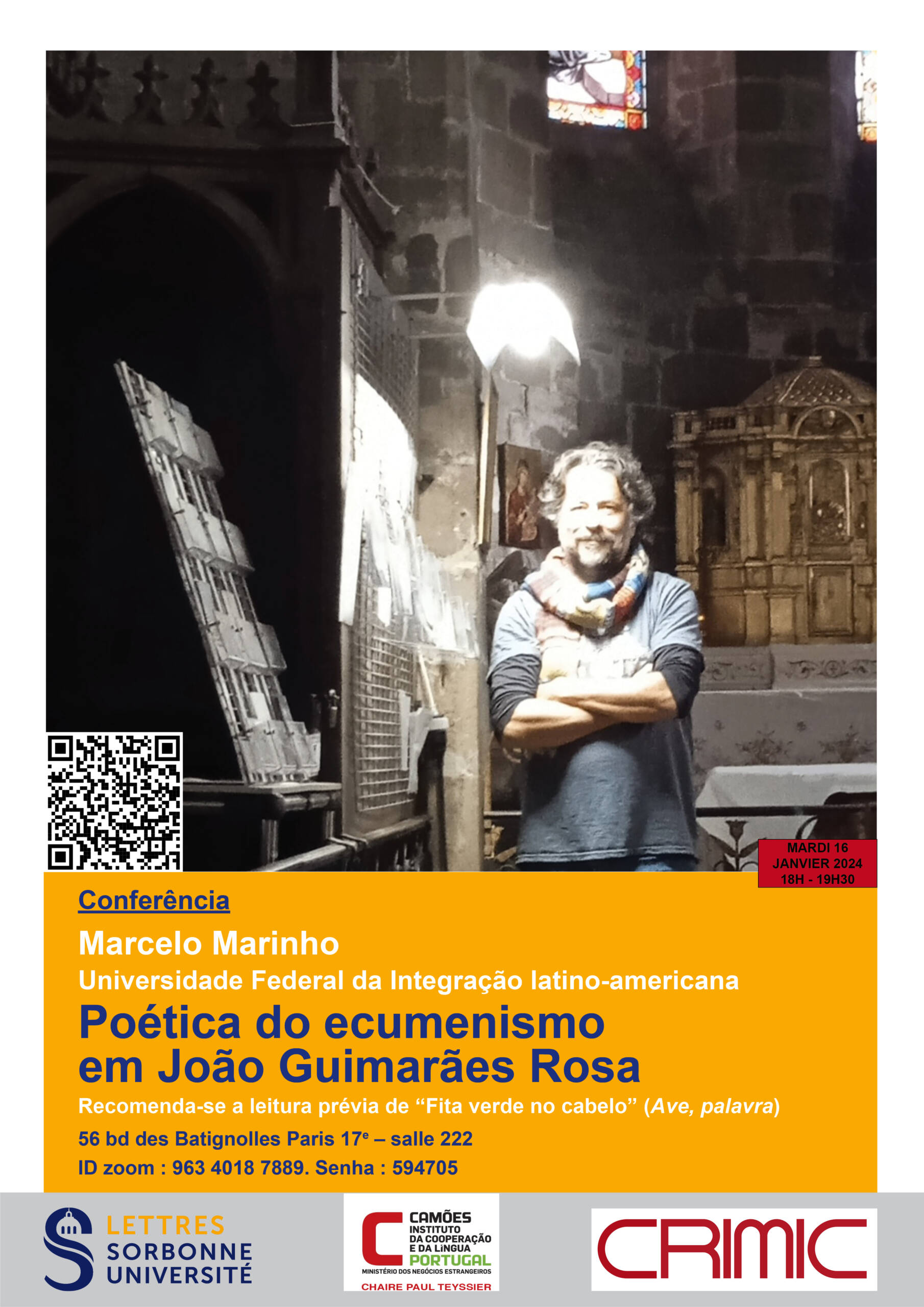 Poética do ecumenismo em João Guimarães Rosa, conferência de Marcelo Marinho (UNILA)