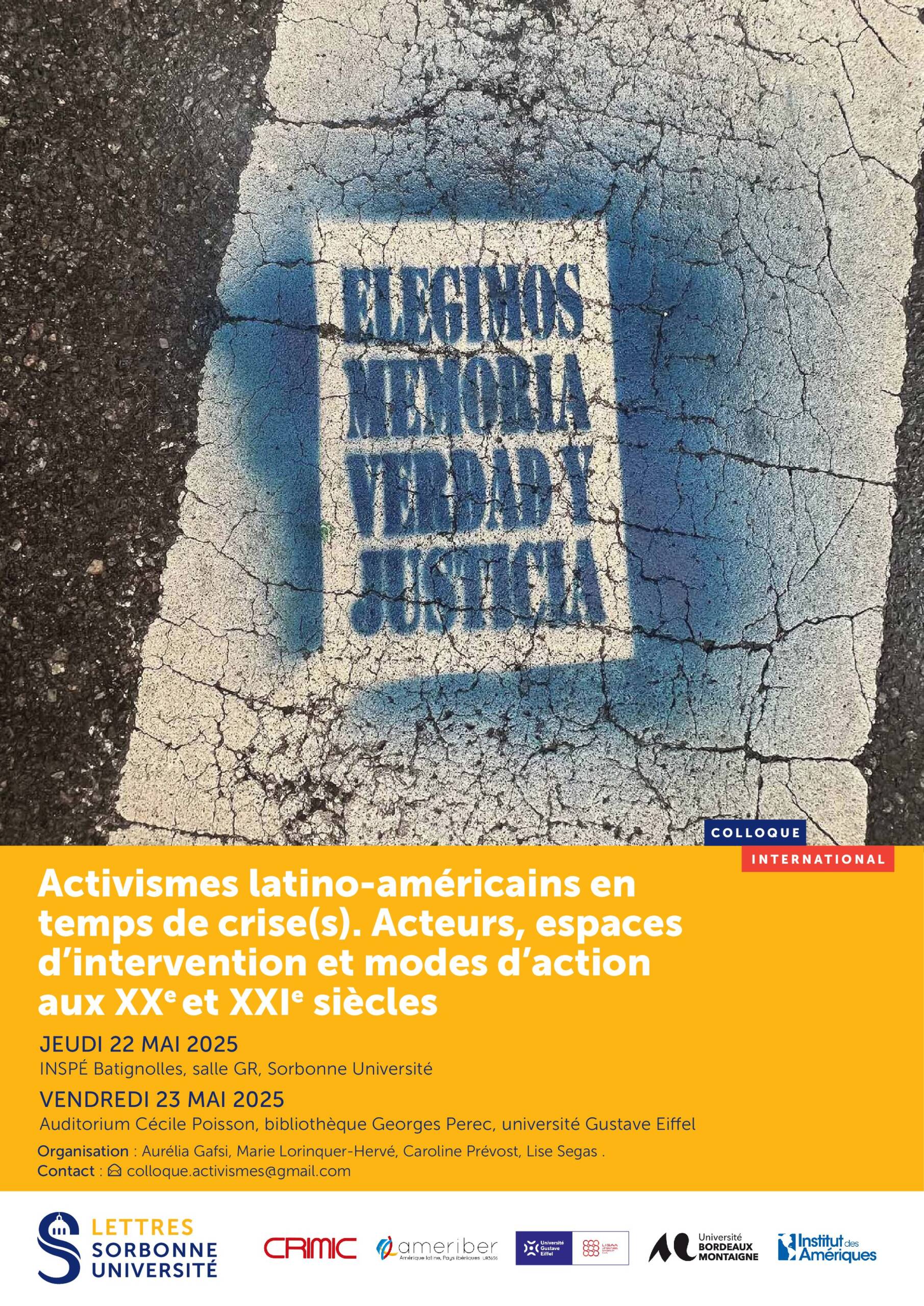 Activismes latino-américains en temps de crises : acteurs, espaces d’intervention et modes d’action