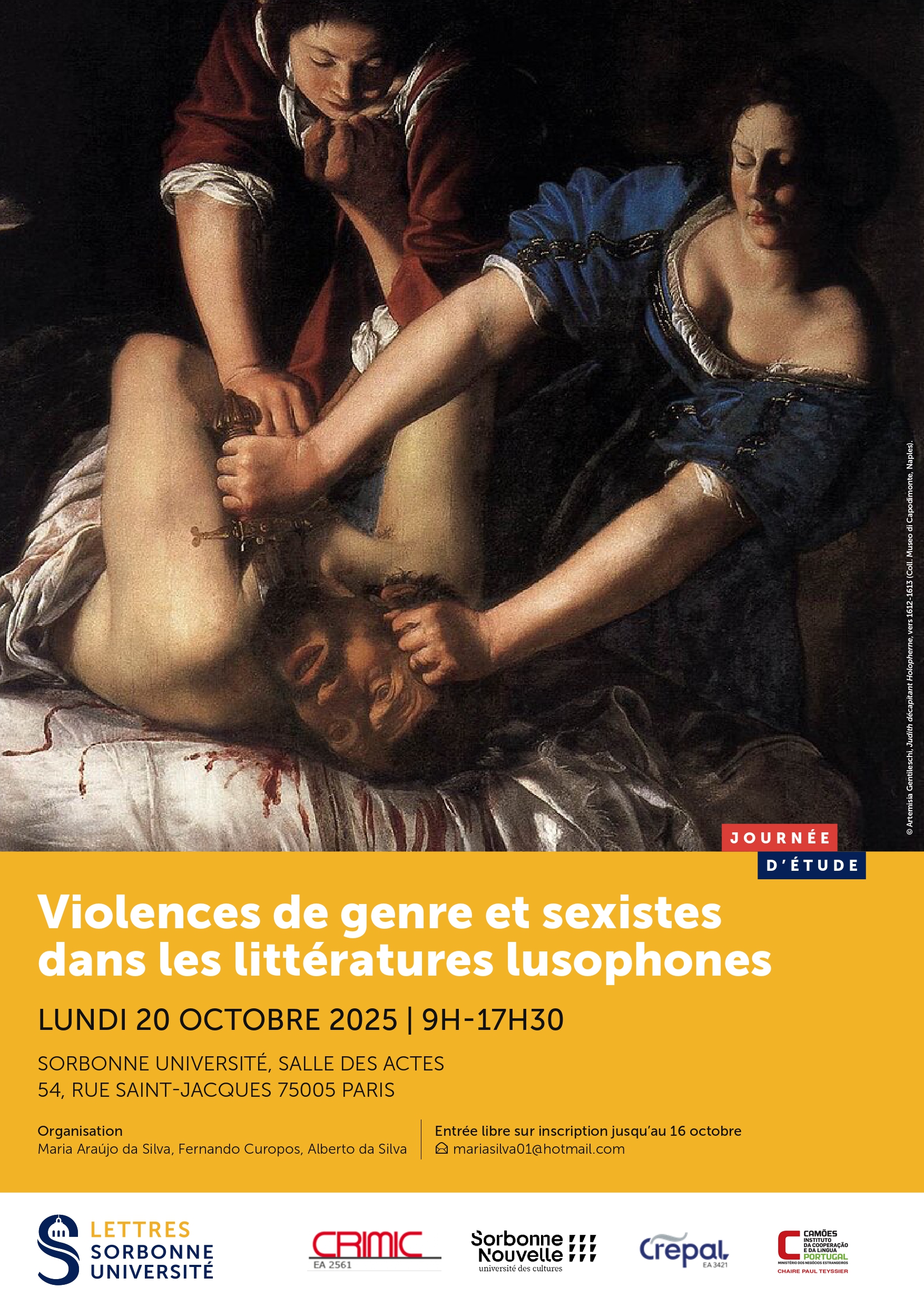 Journée d'étude Violences de genre et sexistes dans les littératures lusophones