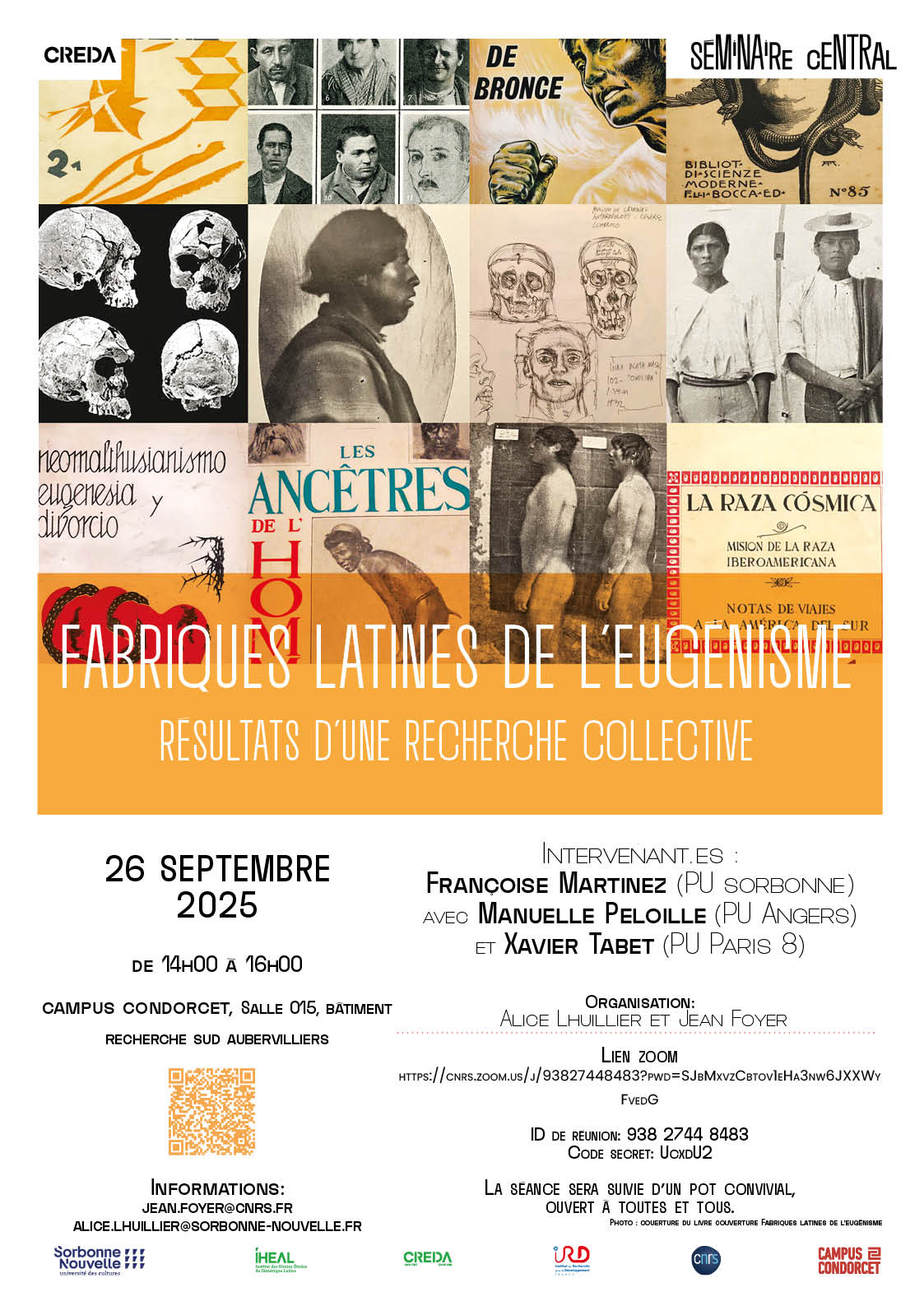 Séminaire (avec Creda). Fabriques latines de l'eugénisme. Résultats d'une recherche collective