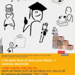 Journée doctorale : "Un pour tous et tous pour thèse !"