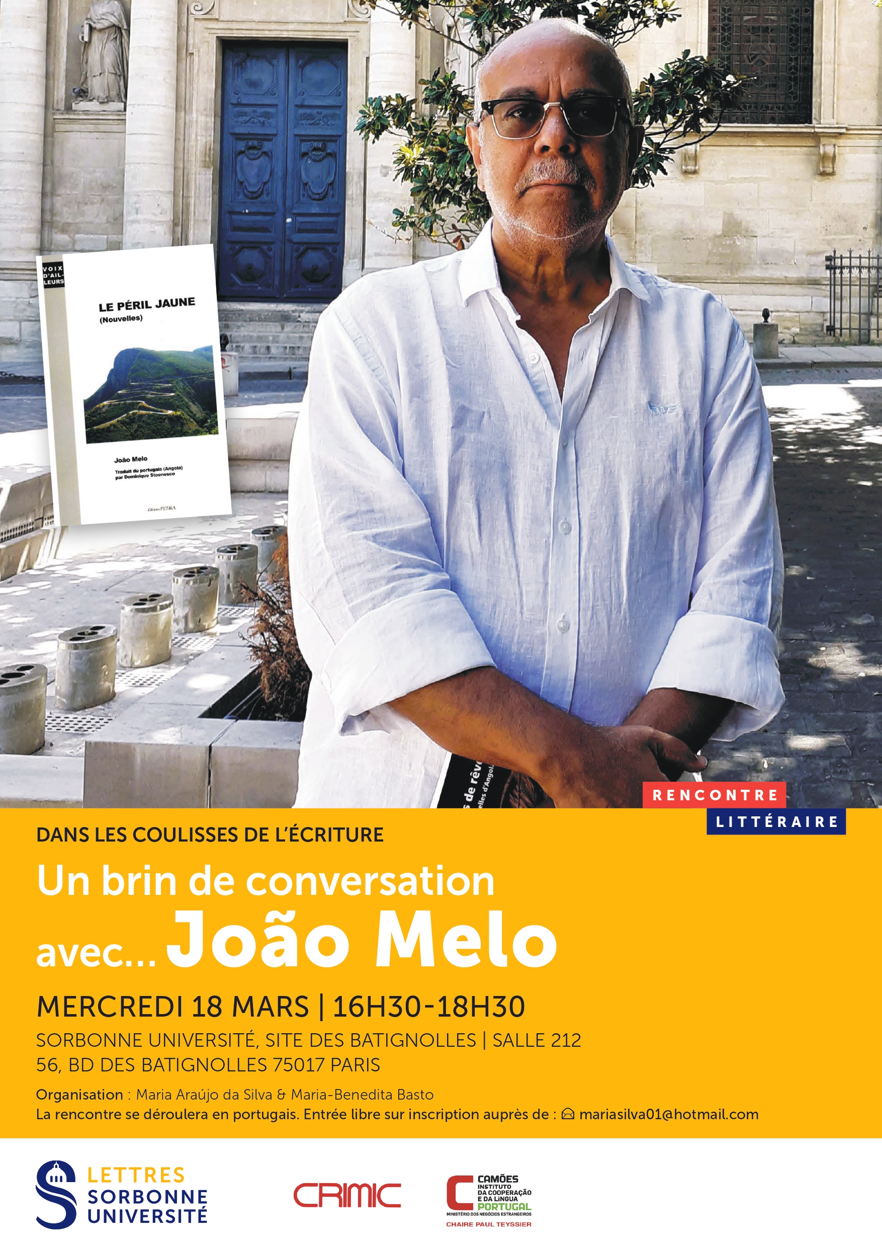 Dans les coulisses de l’écriture. Un brin de conversation avec… João Melo