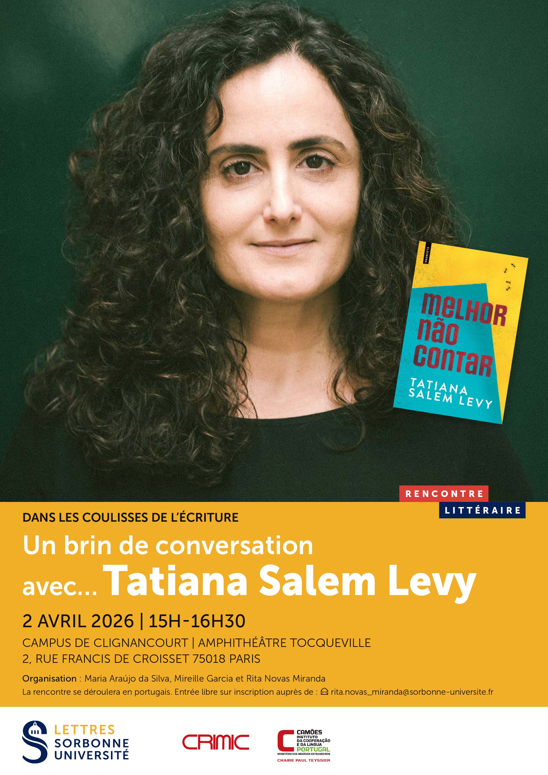 Dans les coulisses de l’écriture. Un brin de conversation avec… Tatiana Salem Levy