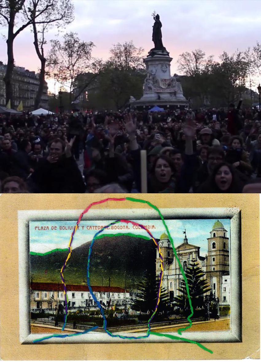 Places en mouvement : la place Bolívar de Bogotá et la place de la République à Paris, entre occupation et imaginaires politiques